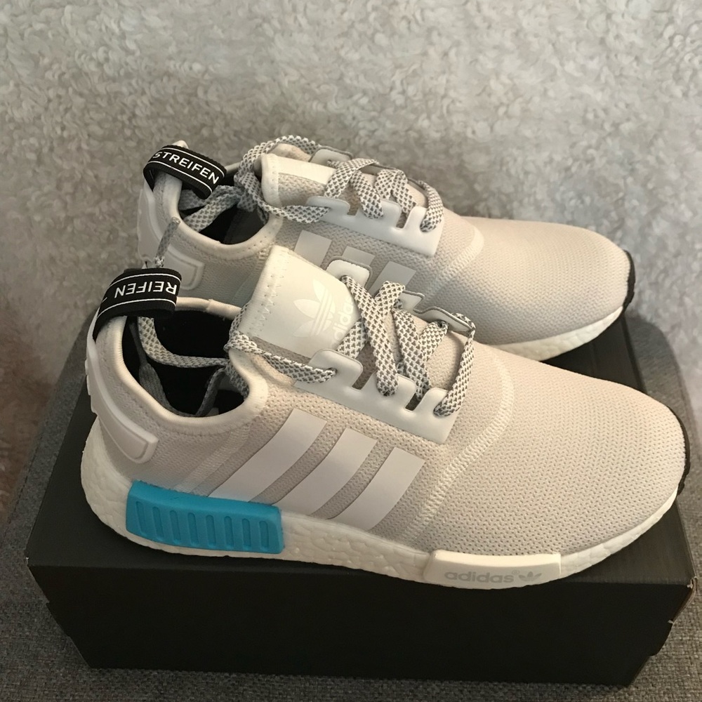 Light grey Adidas NMDs, size 5.5.